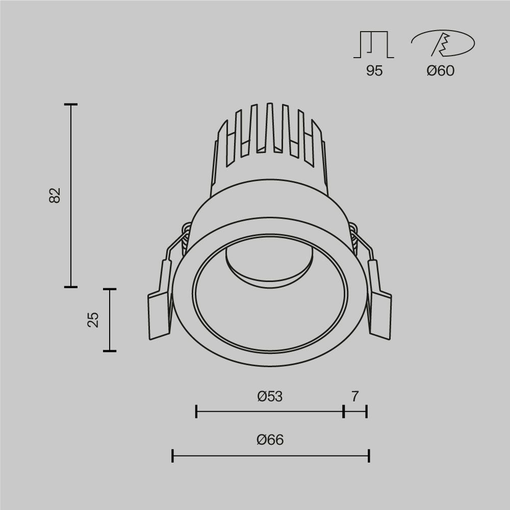 Allvalgusti DL115-10W-2.7K-B