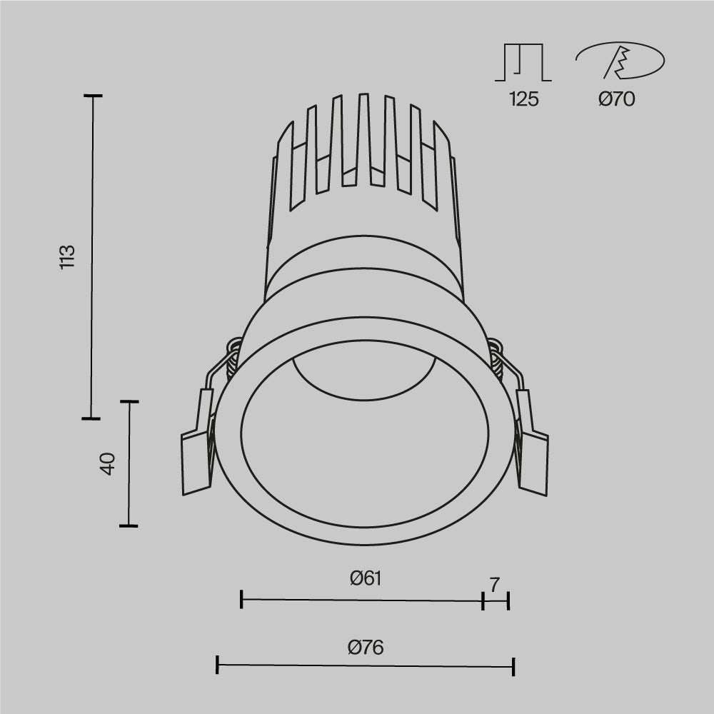 Allvalgusti DL118-15W-2.7K-W