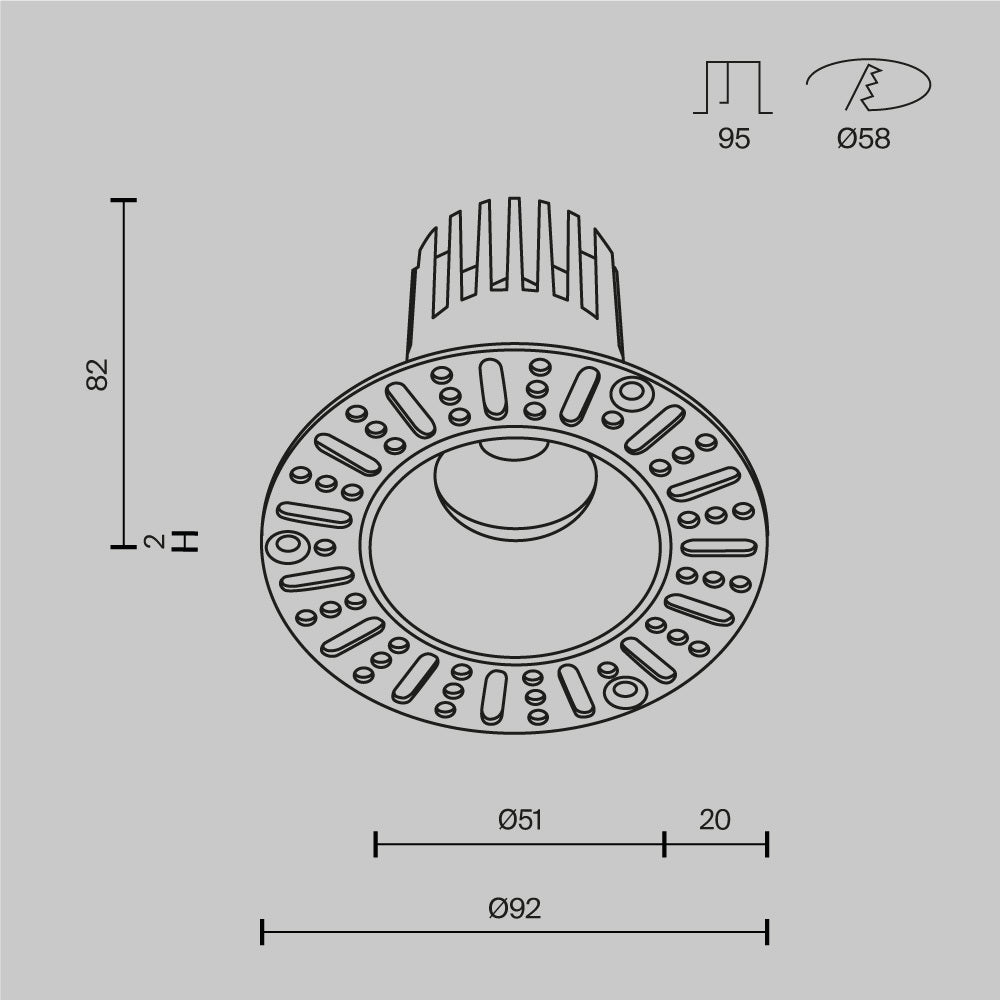 Allvalgusti DL119-10W-3K-TRS-W