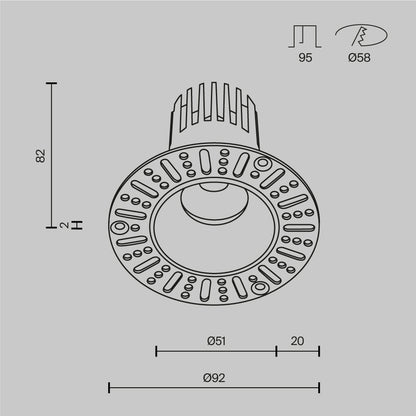 Allvalgusti DL119-10W-3K-TRS-W