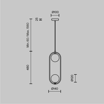 Rippvalgusti MOD013PL-02B