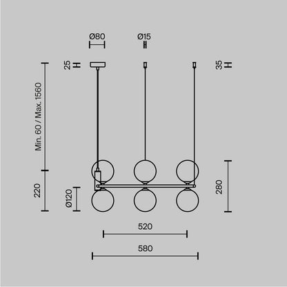 Pendlivalgusti MOD013PL-06B