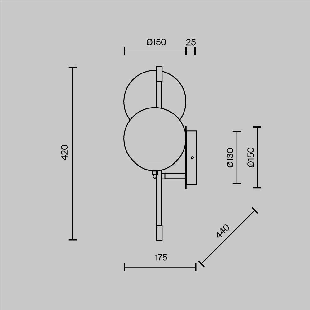 Seinavalgusti MOD050WL-02G