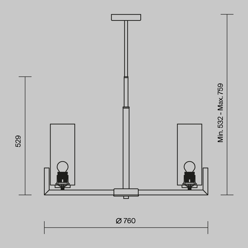 Lühter MOD089PL-08BS
