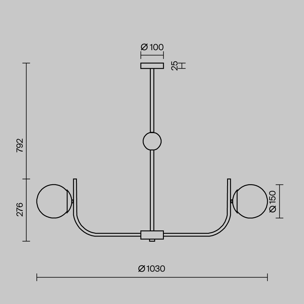 Ripatsvalgusti MOD109PL-08BS