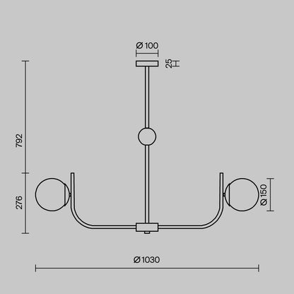 Ripatsvalgusti MOD109PL-08BS