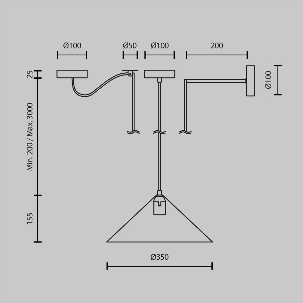 Rippvalgusti MOD167PL-01W