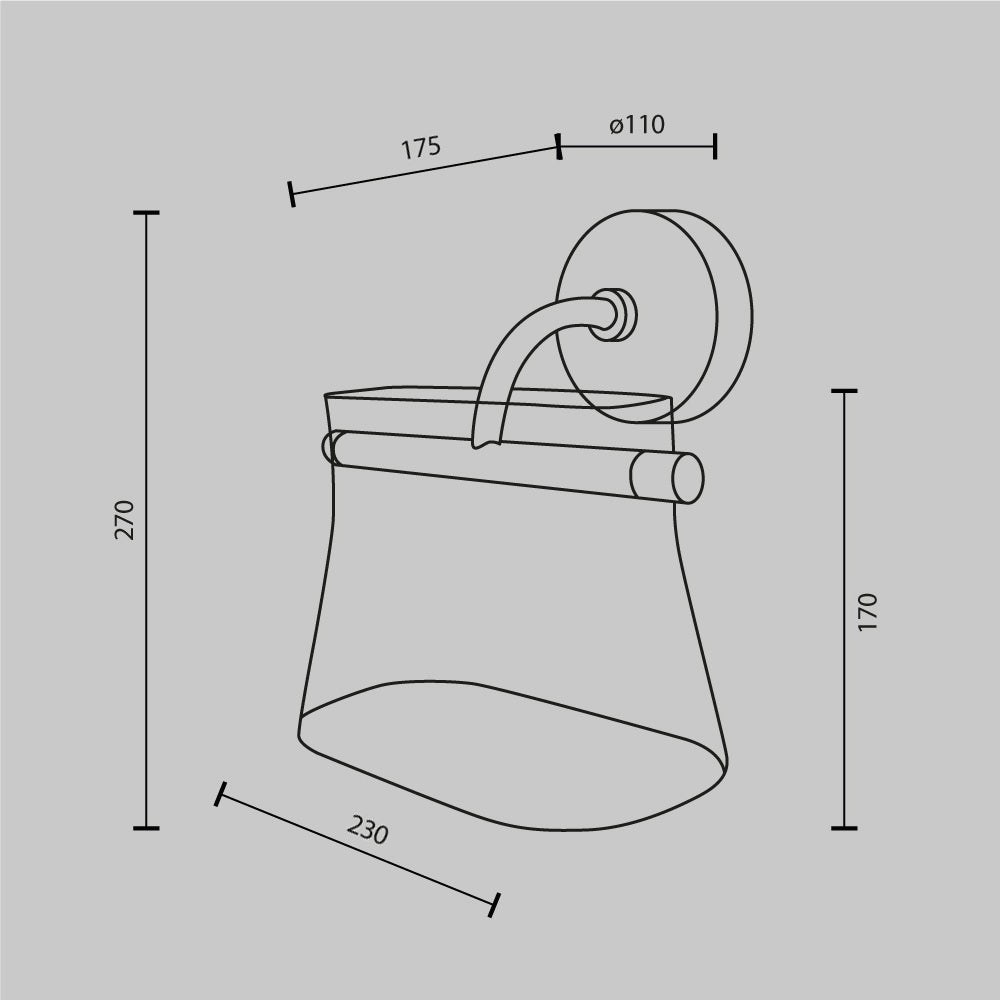Wall lamp MOD170WL-L8BS3K2
