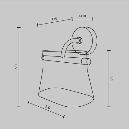 Wall lamp MOD170WL-L8BS3K2