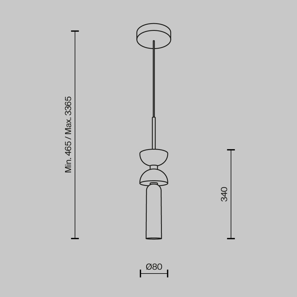 Pendant lamp MOD178PL-01B