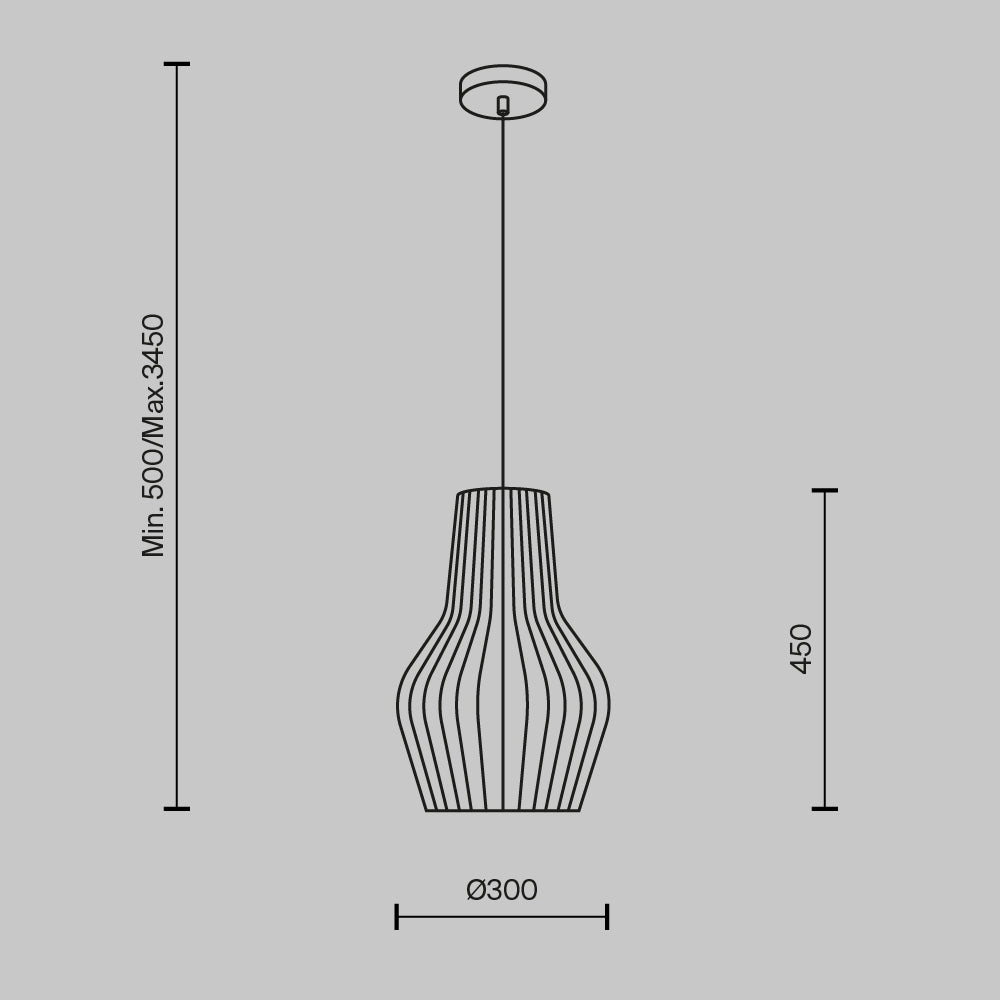 Ripatsvalgusti MOD191PL-01W1