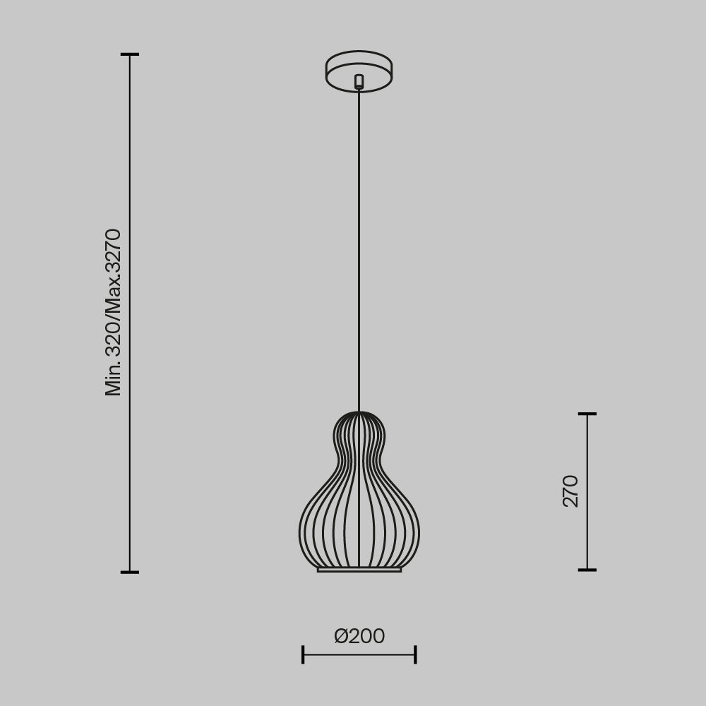 Pendlilamp MOD192PL-01W