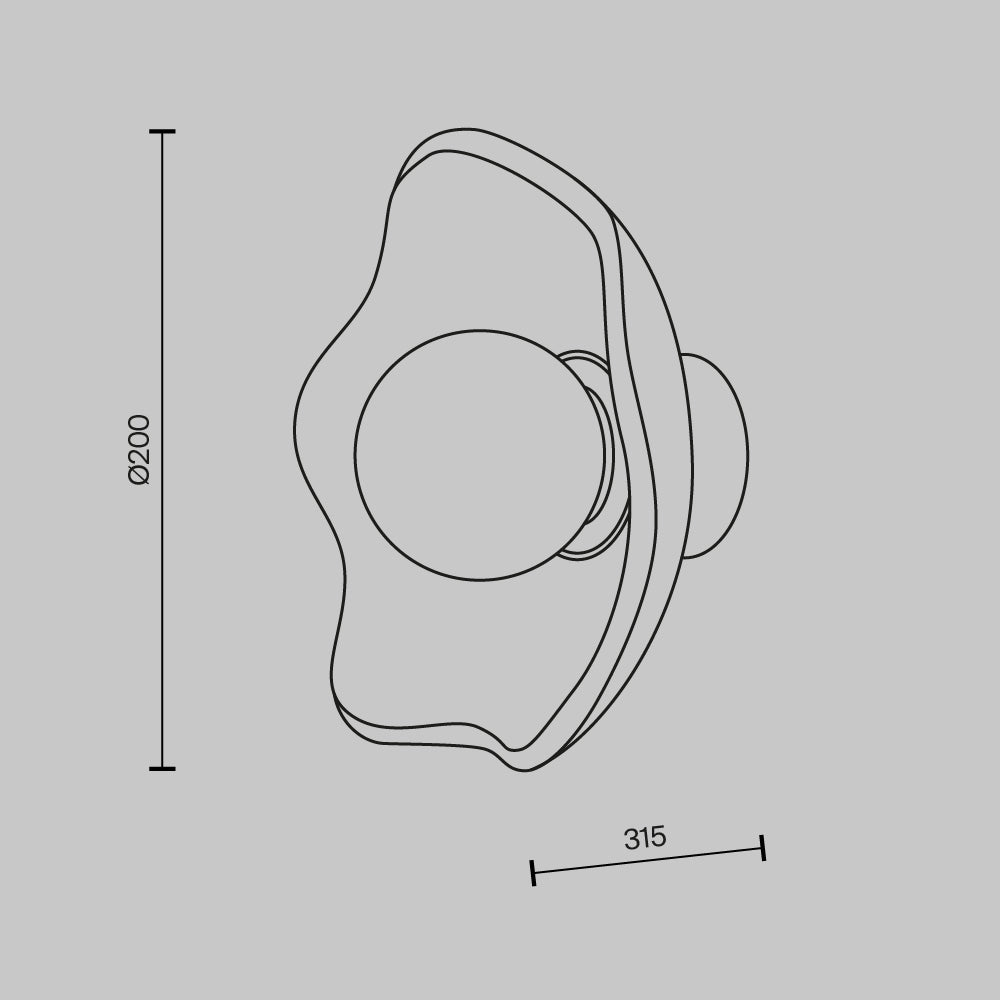 Seinavalgusti MOD207WL-01BS