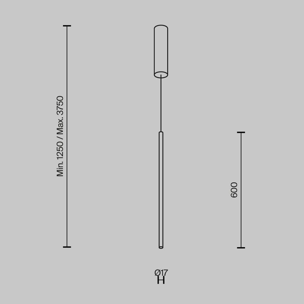 Ripatsvalgusti MOD246PL-L12BK