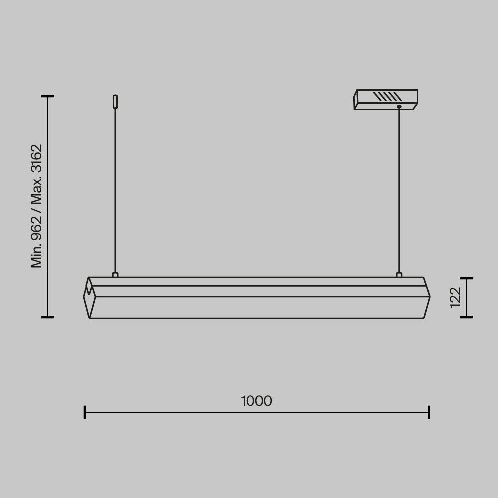 Rippvalgusti MOD250PL-L36BS3K