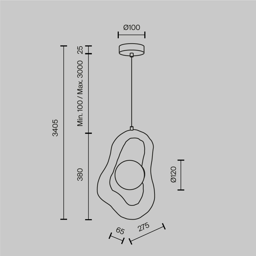 Rippvalgusti MOD380PL-01GR