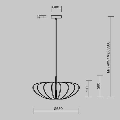 Pendant lamp MOD398PL-01GR1