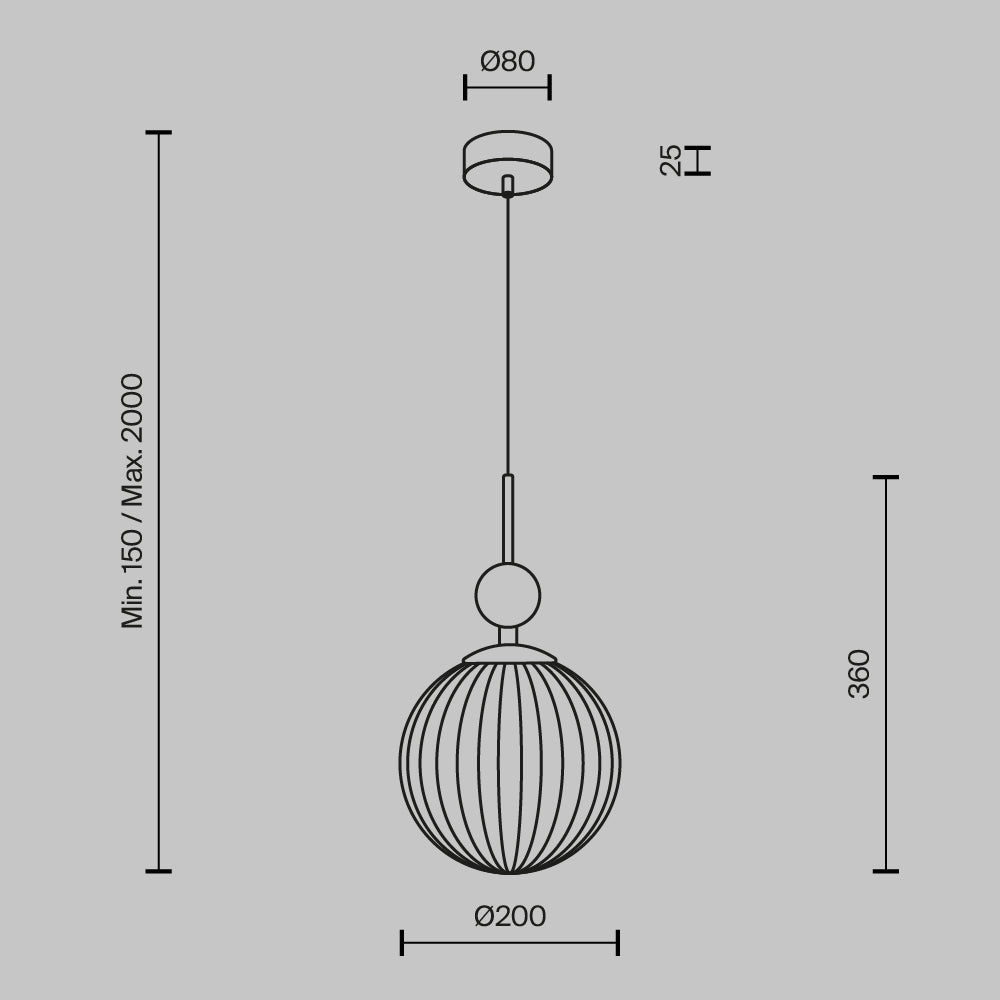 Rippvalgusti MOD453PL-01BG