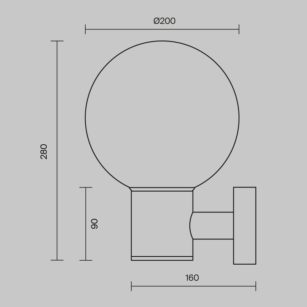 Seinavalgusti O598WL-01B