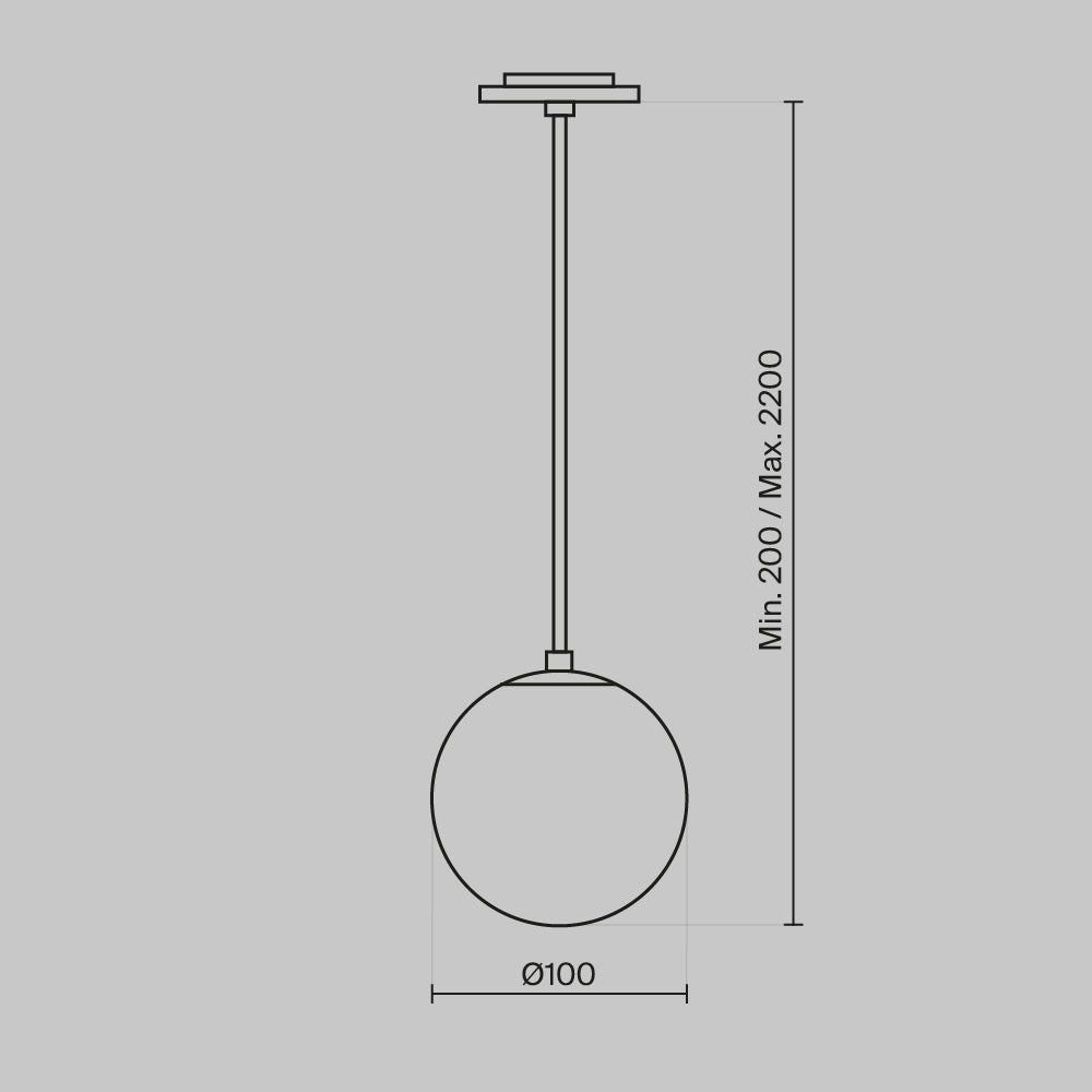 Rippvalgusti P039PL-5W3K-10INS-B
