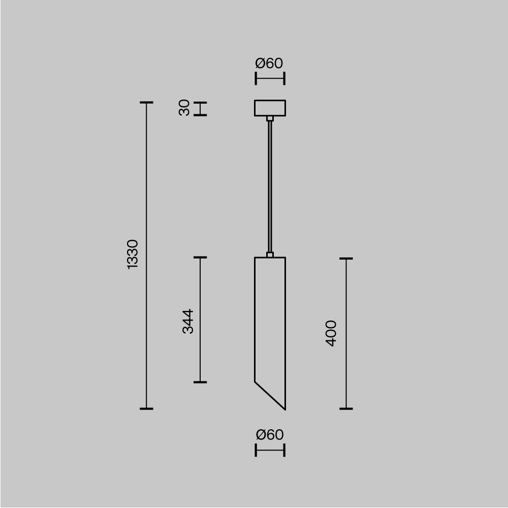 Rippvalgusti P044PL-01-40GU10-W