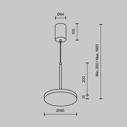 Rippvalgusti P076PL-L12W3K-B