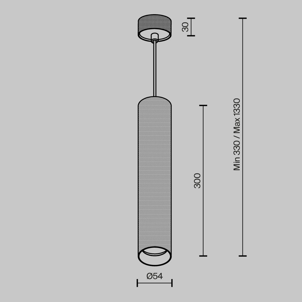 Rippvalgusti P082PL-GU10-W