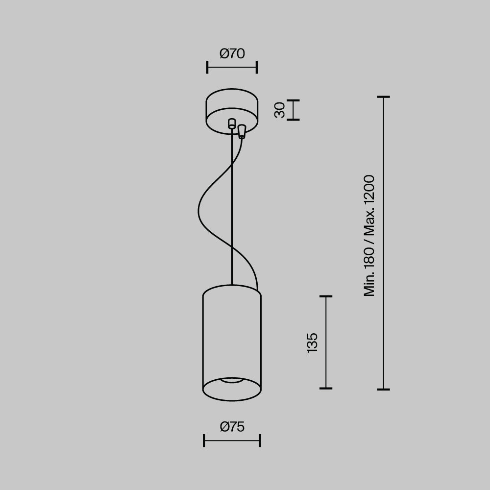 Rippvalgusti P089PL-15W3K-W