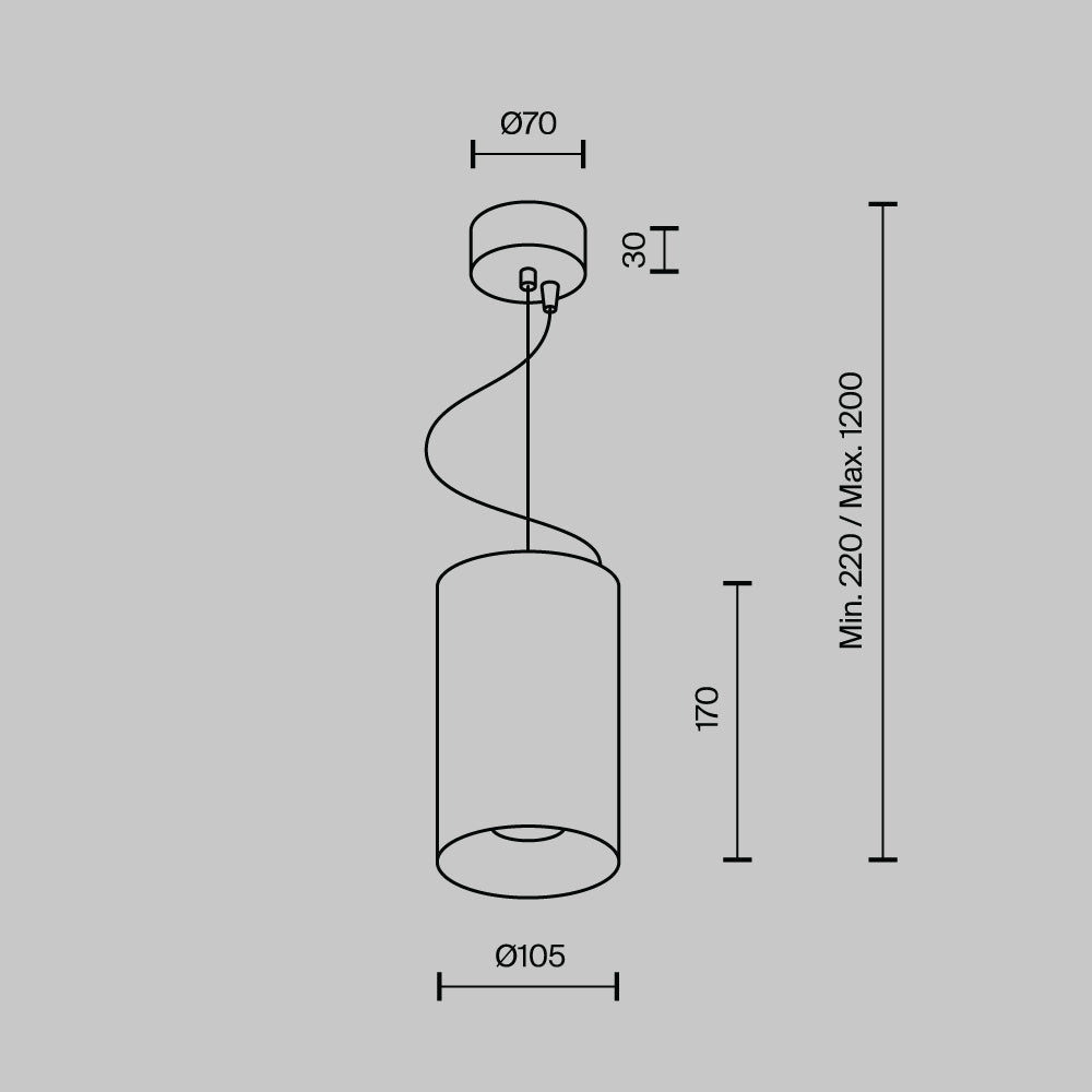 Rippvalgusti P089PL-33W3K-MG
