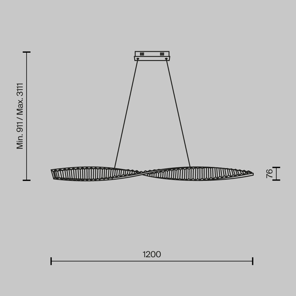 Ripatsvalgusti P097PL-L36BS3K