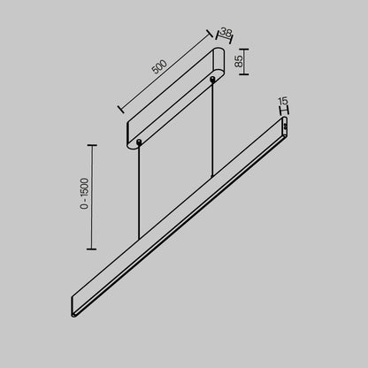 Rippvalgusti P109PL-36W2.7-6K-BS