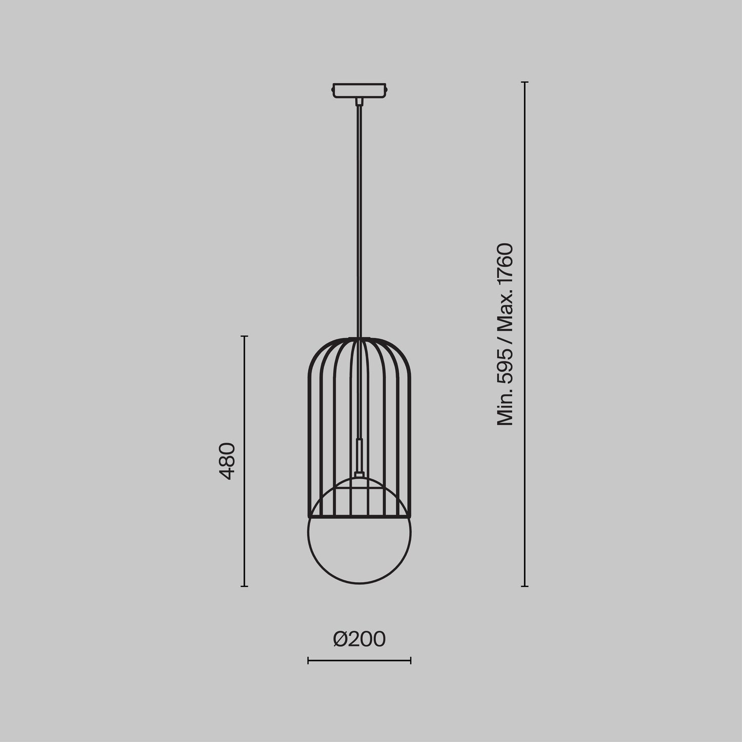 Riputuslamp P363PL-01G