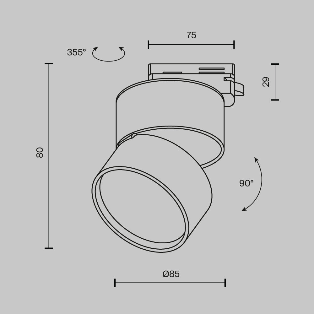 Track Lighting TR007-1-12W3K-W