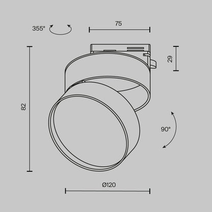 Track luminaire TR007-1-18W3K-B-1