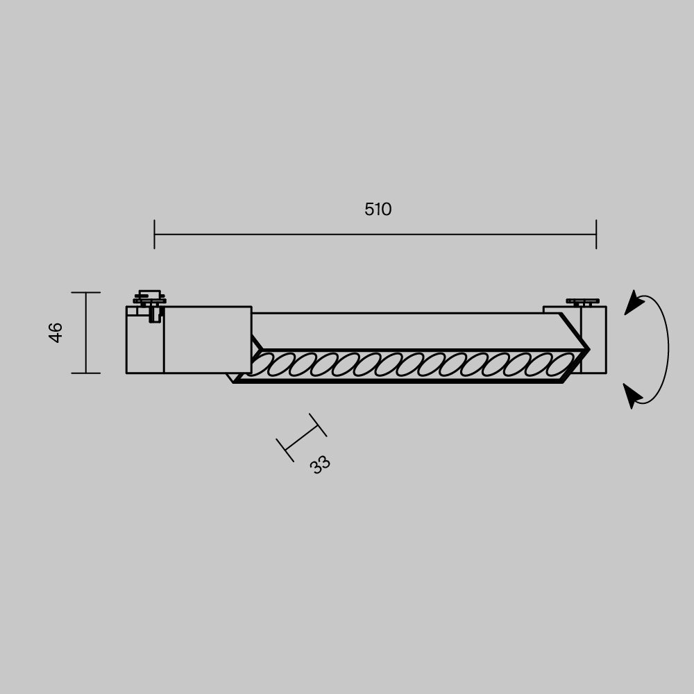 Trassisüsteemi valgusti TR010-1-22W3K-M-B-DE