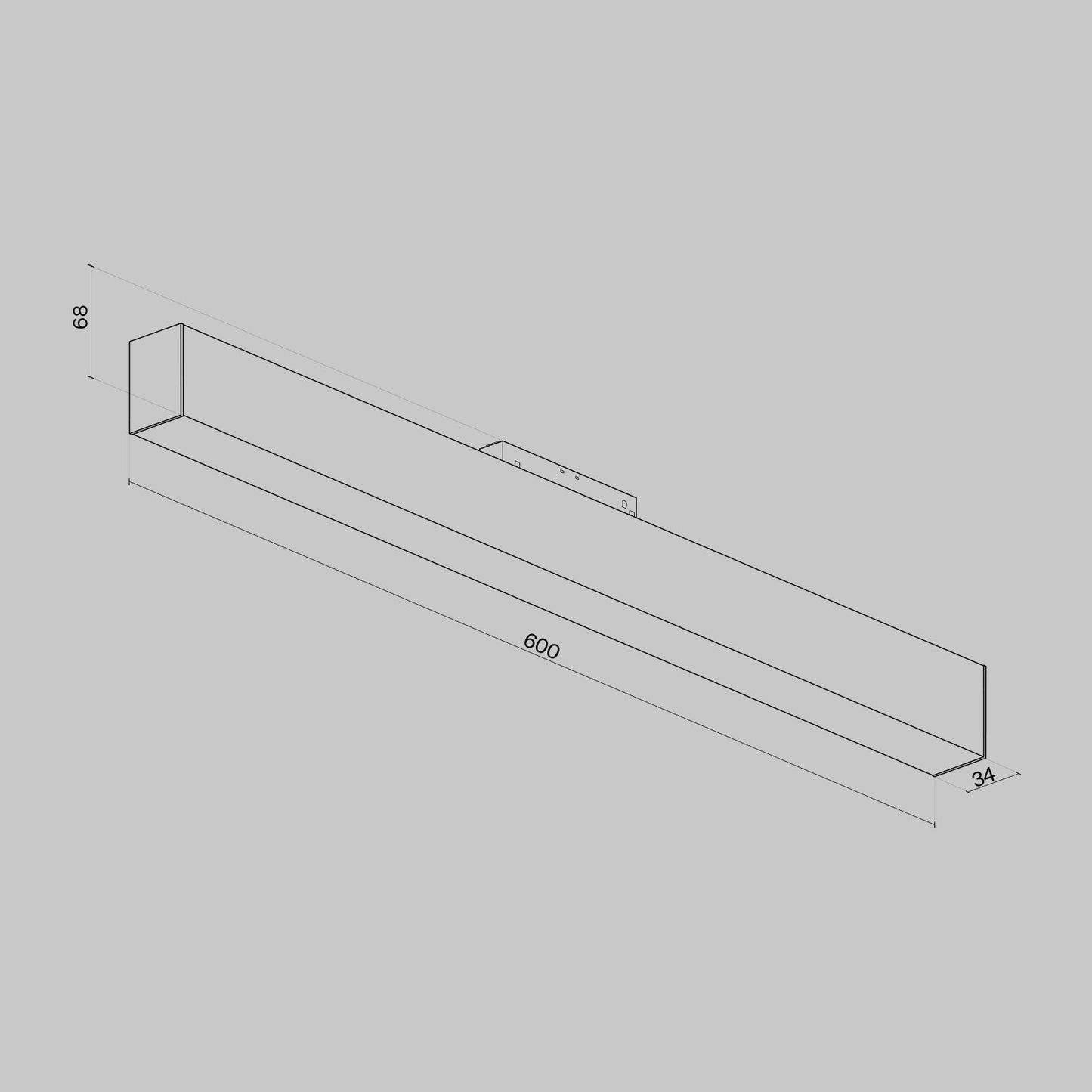 Track luminaire TR012-2-20W4K-B