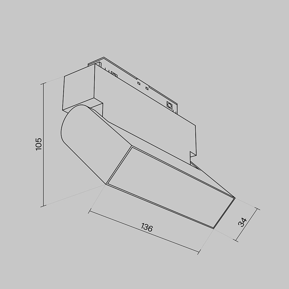 Track luminaire TR013-2-10W3K-B