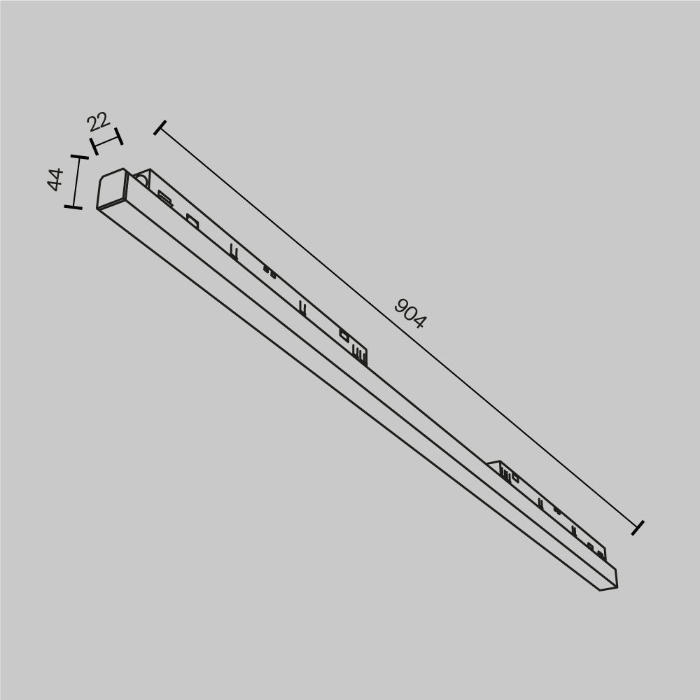 Track luminaire TR030-4-30WTW-DD-W