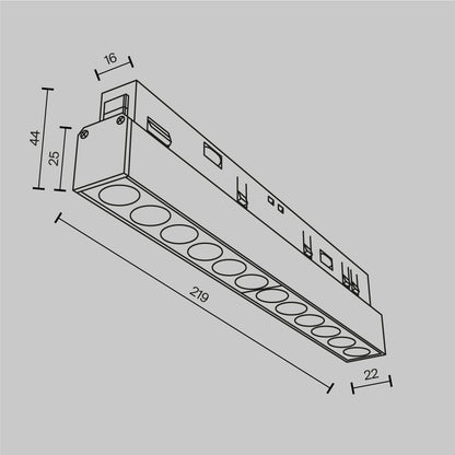 Track luminaire TR031-2-12W4K-W