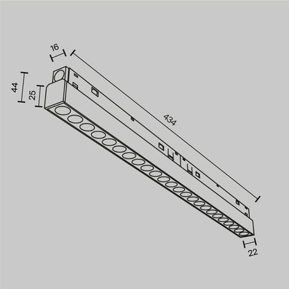 Track luminaire TR031-4-24WTW-DD-W