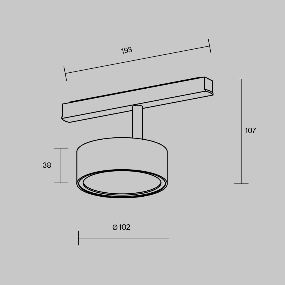 Track luminaire TR040-2-18W3K-BBS