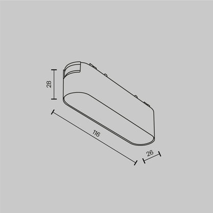 Track luminare TR080-1-6W3K-W