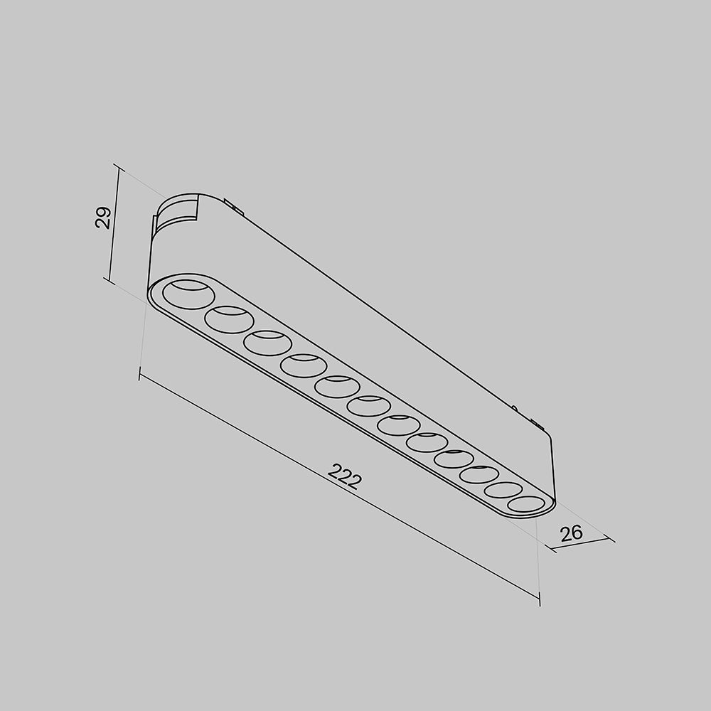 Track luminare TR082-1-12W3K-M-W