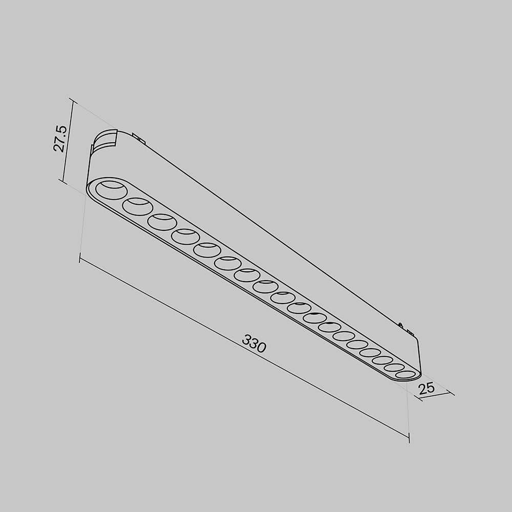 Track luminare TR082-1-18W4K-M-W