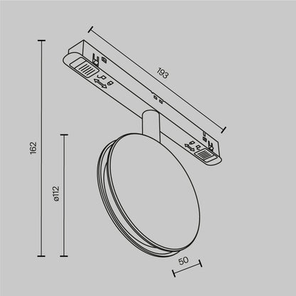 Track luminaire TR090-2-6W3K-B