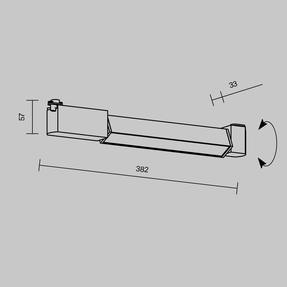 Siinivalgusti TR104-1-12W4K-B-DE