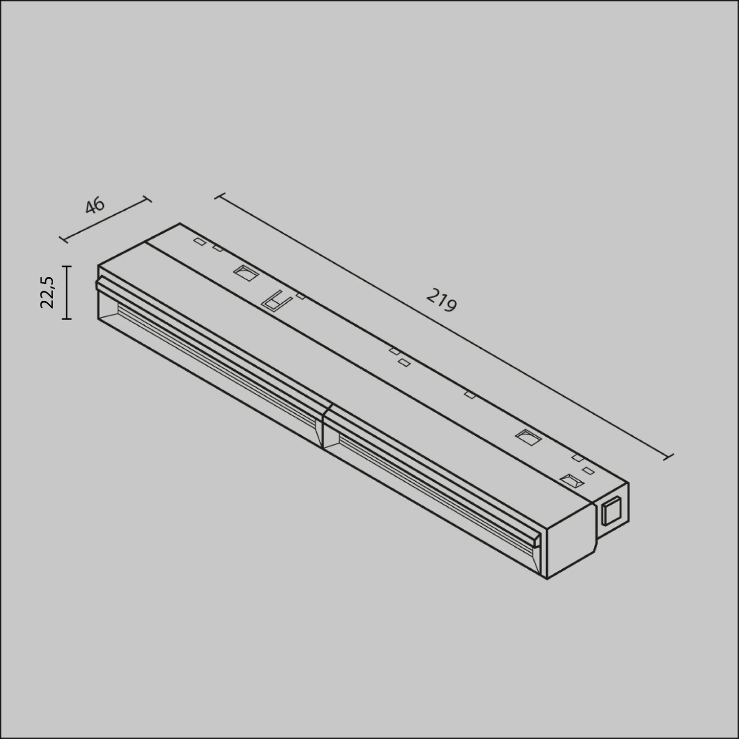 Track luminaire TR106-4-12W-DS-B