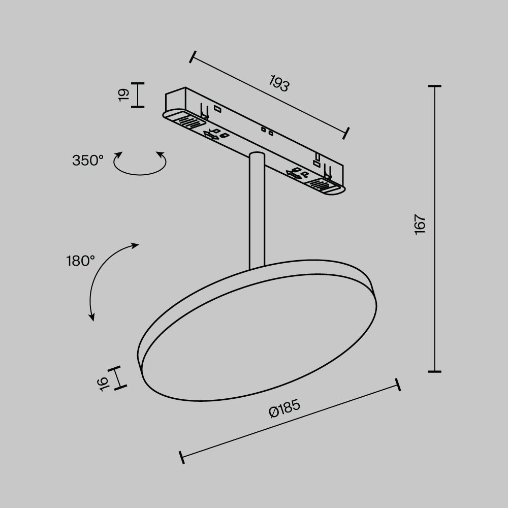 Track luminaire TR131-4-15W-DS-B