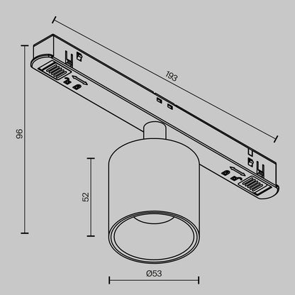 Rööbavalgusti TR132-4-7W-DS-B