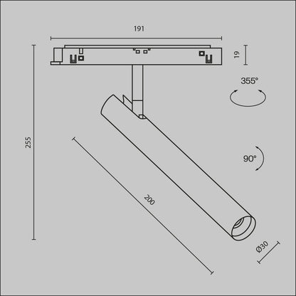 Track luminaire TR141-2-6W3K-M-BS